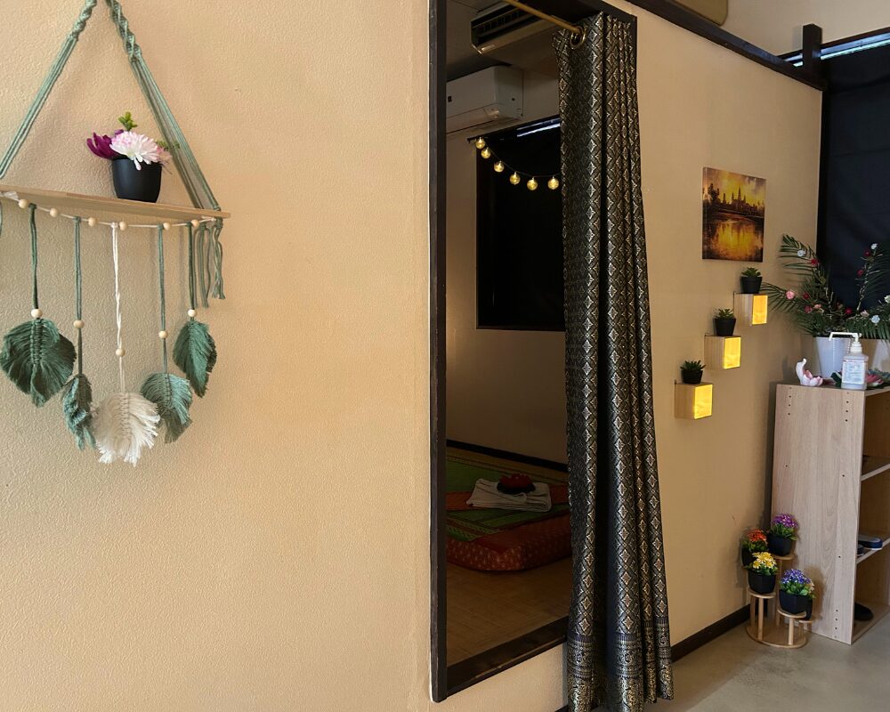 茨城県笠間市旭台のタイ古式マッサージ・ピムワディーの施術室